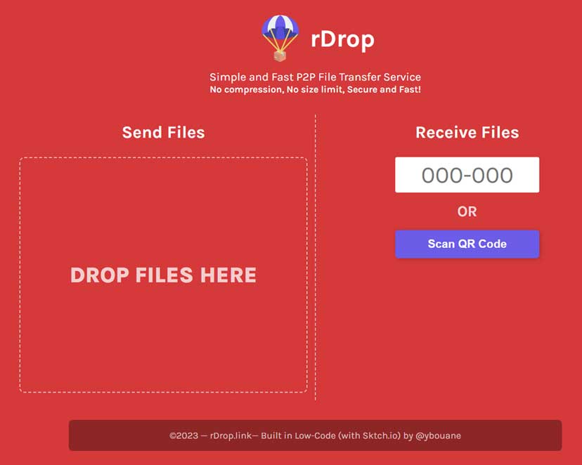 How to transfer files from mobile to laptop by using rdrop.link