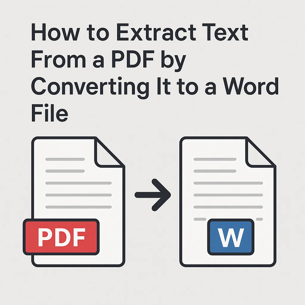 how to extract text from a pdf by converting into a word file